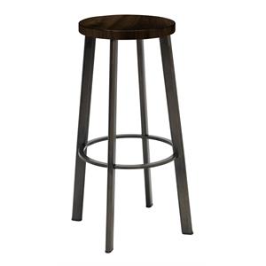 KFI Metro Barstool - 30in H - Barnwood Wood Seat