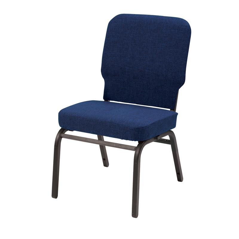 KFI Big and Tall Armless Guest Chair - Tested for 500 lbs - Navy
