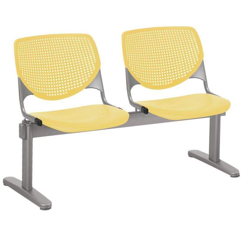 KFI KOOL 2 Seats Reception Bench - Yellow Seats & Back