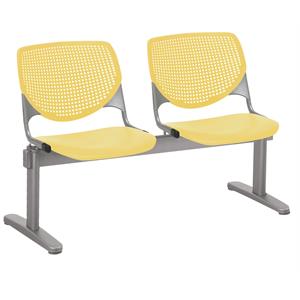 KFI KOOL 2 Seats Reception Bench - Yellow Seats & Back