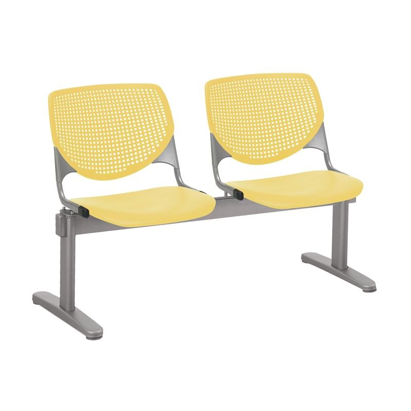 KFI KOOL 2 Seats Reception Bench - Yellow Seats & Back