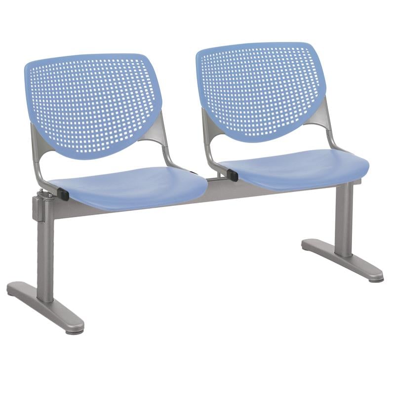KFI KOOL 2 Seats Reception Bench - Peri Blue Seats & Back