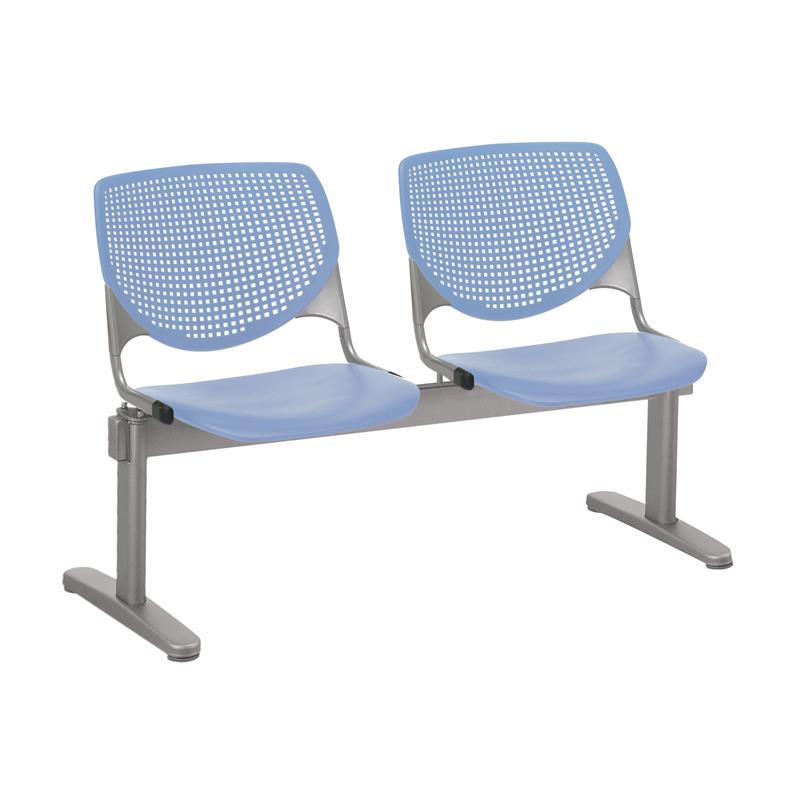 KFI KOOL 2 Seats Reception Bench - Peri Blue Seats & Back