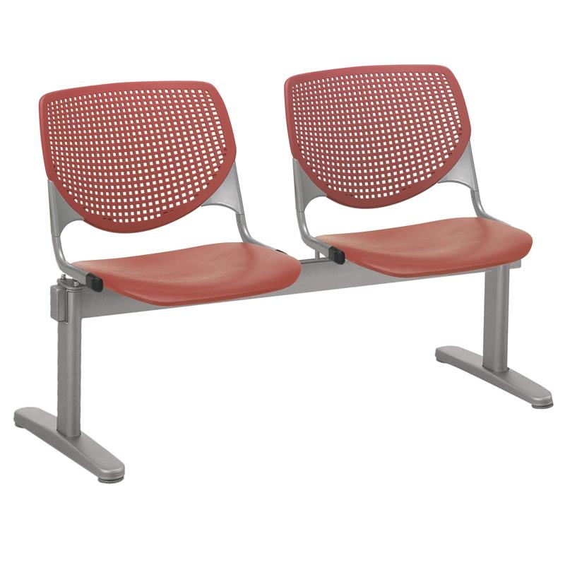 KFI KOOL 2 Seats Reception Bench - Coral Seats & Back