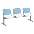 KFI KOOL Polyurethane 3 Seats Reception Bench in Sky Blue/White