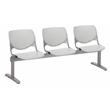 KFI KOOL 3 Seats Reception Bench - Light Grey Seats & Back
