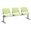 KFI KOOL 3 Polyurethane Seats Reception Bench with Seats & Back in Lime Green