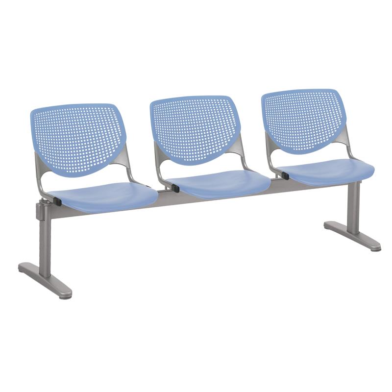 KFI KOOL 3 Seats Reception Bench - Peri Blue Seats & Back