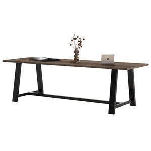 kfi midtown 3.5 x 9 ft conference table - studio teak - standard height