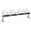 KFI KOOL 4 Seat Reception Bench - White Backs - Black Seats