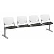 KFI KOOL 4 Seat Reception Bench - White Backs - Black Seats