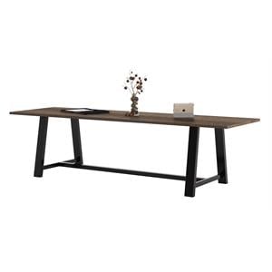 KFI Midtown 3.5 x 10 FT Conference Table - Studio Teak - Standard Height