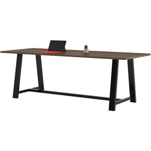 kfi midtown 3.5 x 9 ft conference table - studio teak - standard height