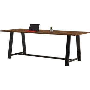 kfi midtown 3.5 x 9 ft conference table - walnut - standard height