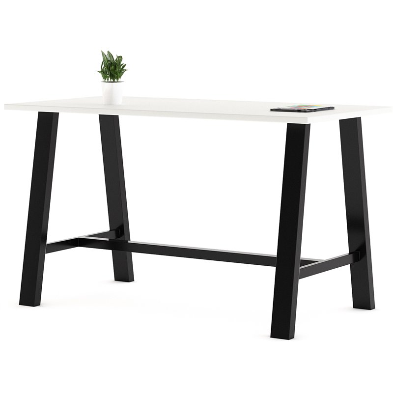 KFI Midtown 3 x 6 FT Conference Table - Designer White - Bistro Height