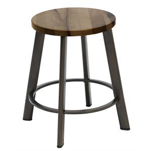 KFI Metro 18in H Stool - Natural Wood Seat