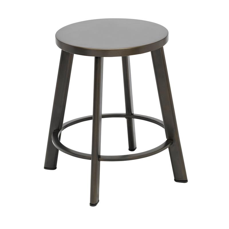 KFI Metal Metro 18in H Stool - Steel Seat
