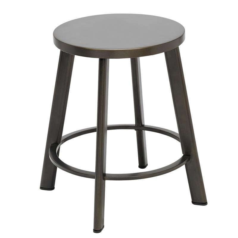 KFI Metal Metro 18in H Stool - Steel Seat