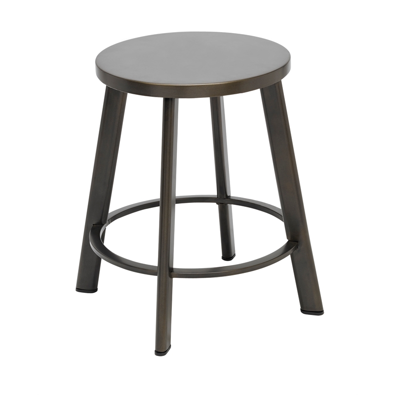 KFI Metal Metro 18in H Stool - Steel Seat