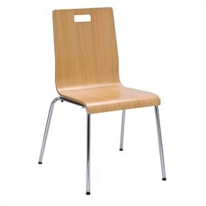 KFI JIVE Series Bentwood Laminate Cafe Chair - Natural Finish