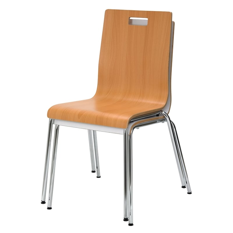 KFI JIVE Series Bentwood Laminate Cafe Chair - Natural Finish