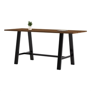 KFI Midtown 3 x 7 FT Conference Table - Walnut - Bistro Height