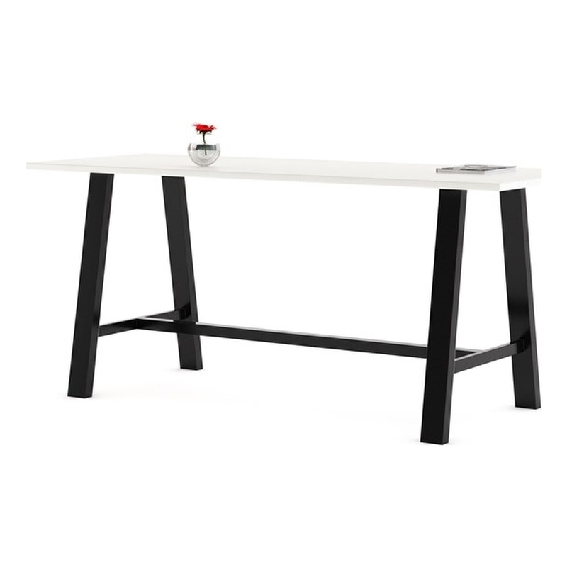 KFI Midtown 3 x 7 FT Conference Table - Designer White - Bistro Height
