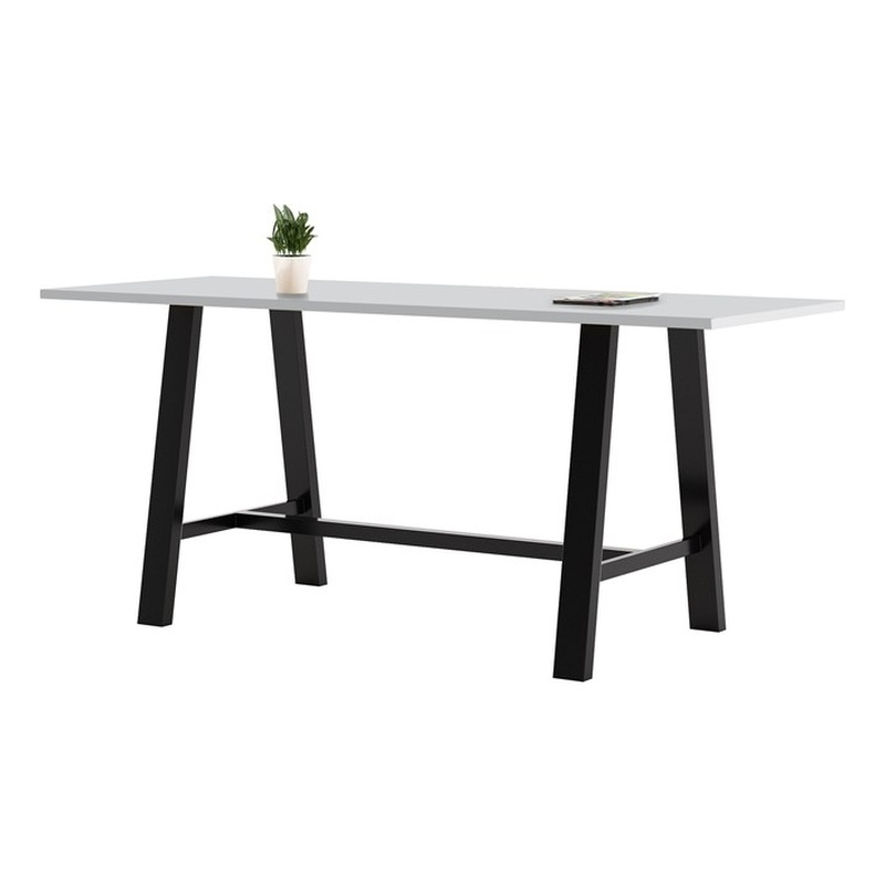 KFI Midtown 3 x 7 FT Conference Table - Fashion Grey - Bistro Height