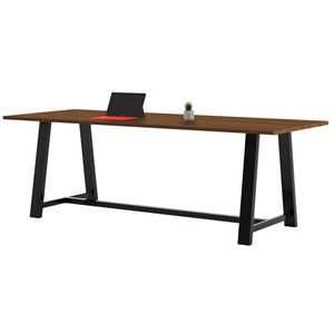 KFI Midtown 3.5 x 7 FT Conference Table - Studio Teak - Bistro Height