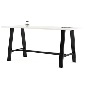 KFI Midtown 3.5 x 7 FT Conference Table - Designer White - Bistro Height