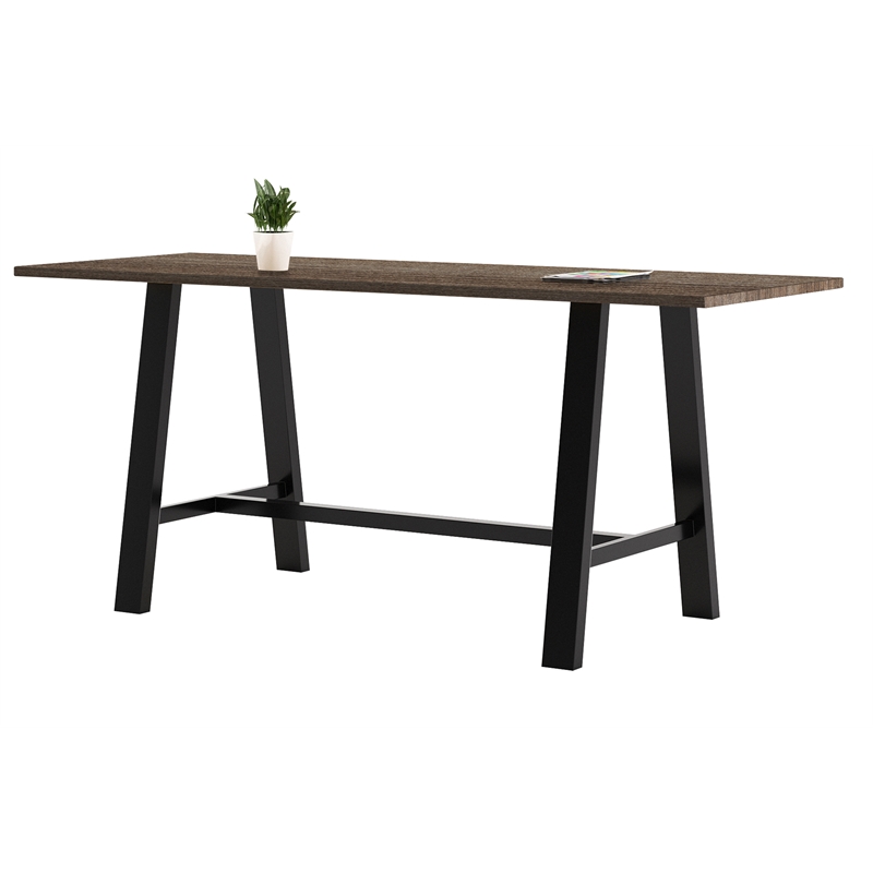 KFI Midtown 3 x 8 FT Conference Table - Studio Teak - Bistro Height