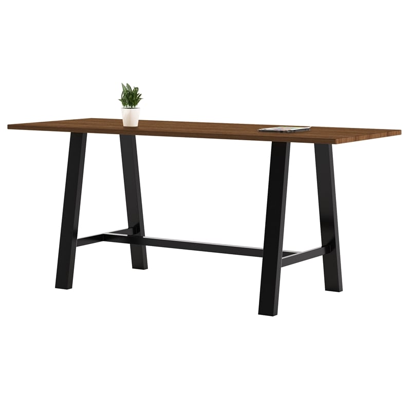 KFI Midtown 3 x 8 FT Conference Table - Walnut - Bistro Height