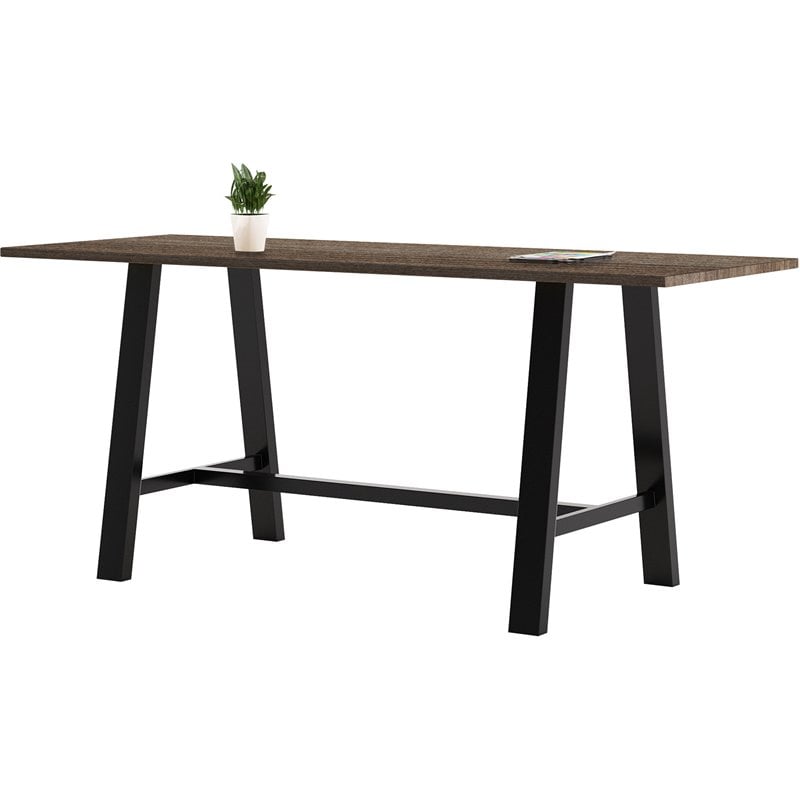 KFI Midtown 3.5 x 8 FT Conference Table - Studio Teak - Bistro Height