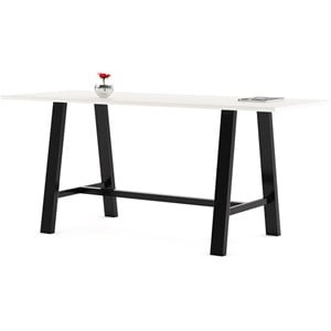 KFI Midtown 3.5 x 8 FT Conference Table - Designer White - Bistro Height