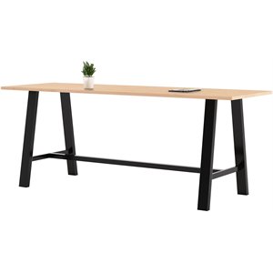 kfi midtown 3.5 x 9 ft conference table - maple - bistro height