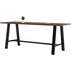 kfi midtown 3.5 x 9 ft conference table - studio teak - bistro height