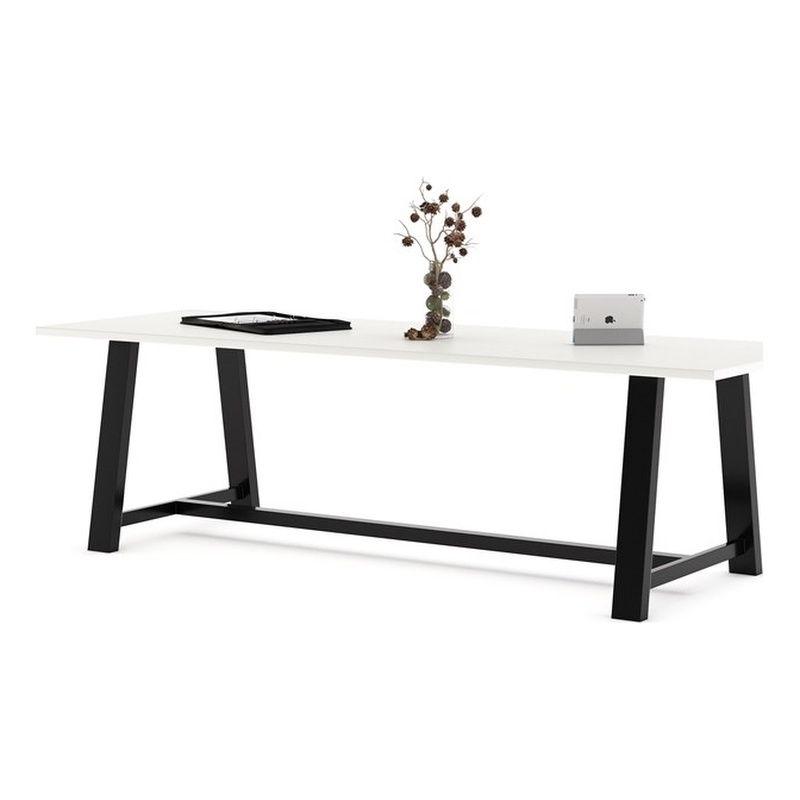 KFI Midtown 3.5 x 9 FT Conference Table - Designer White - Bistro Height