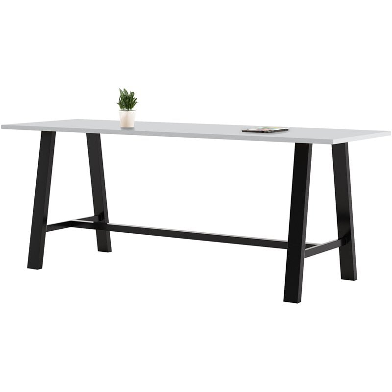 KFI Midtown 3.5 x 9 FT Conference Table - Fashion Grey - Bistro Height