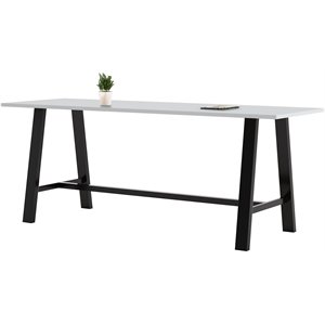 kfi midtown 3.5 x 9 ft conference table - fashion grey - bistro height