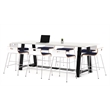KFI Midtown 3.5 x 10 FT Conference Table - White - Bistro Height