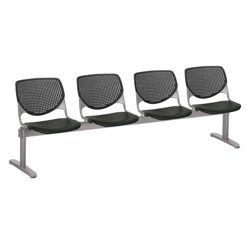 KFI KOOL 4 Seat Reception Bench - Black Seats & Backs