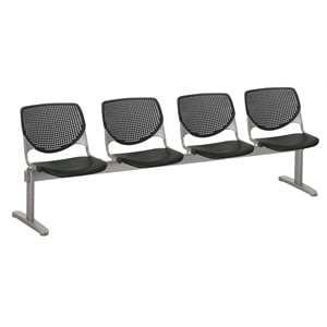 KFI KOOL 4 Seat Reception Bench - Black Seats & Backs