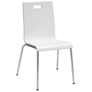 KFI JIVE Series Bentwood Laminate Cafe Chair - White Finish