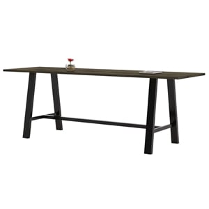 KFI 42 x 108 x 36&quot H Conference Table - Vintage Steel frame - Barnwood