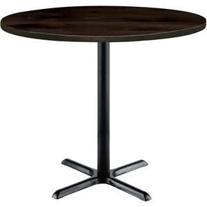 KFI Urban Loft 42&quot Round Bistro Table - Espresso Finish - Black X Base