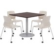 Olio Designs Espresso Square 36in Lola Dining Set - Moon Caster Chairs