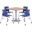 Olio Designs Cherry Square 36in Lola Dining Set - Navy Caster Chairs