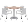 Olio Designs Cherry Square 36in Lola Dining Set - Gray Caster Chairs