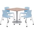 Olio Designs Cherry Square 36in Lola Dining Set - Blue Caster Chairs