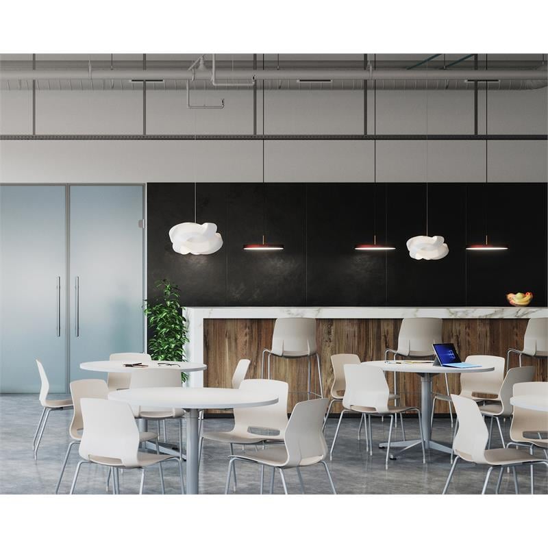 Olio Designs Espresso Square 42in Lola Dining Set - Navy Caster Chairs